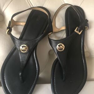 Micheal Kors black leather sandal